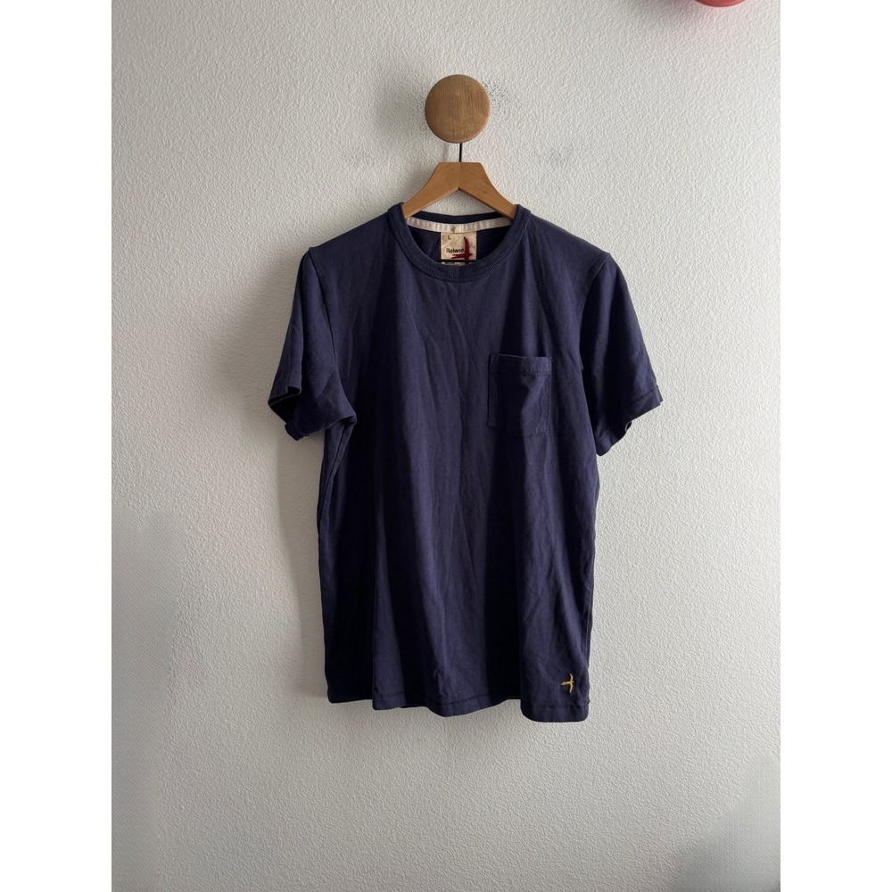 Relwen Mens Navy Blue Short Sleeve Pocket Tshirt Size Large